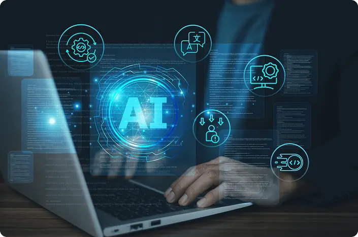 Implementación ágil con asistentes de código.